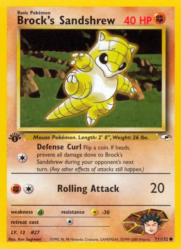 Brock's Sandshrew 71/132, Gym Heroes