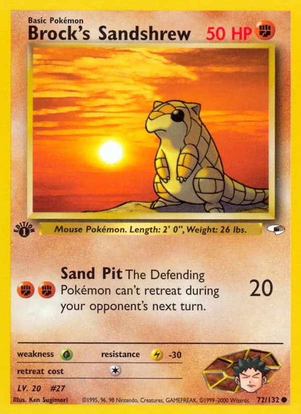Brock's Sandshrew 72/132, Gym Heroes