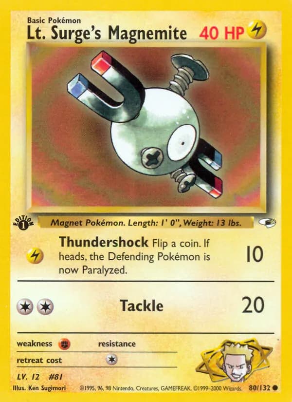 Lt. Surge's Magnemite 80/132, Gym Heroes