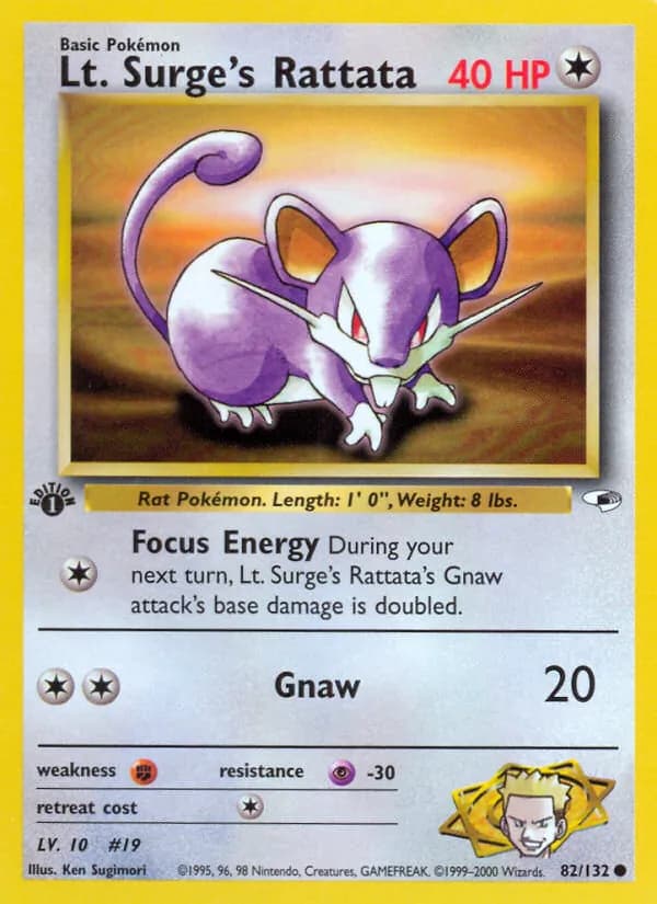 Lt. Surge's Rattata 82/132, Gym Heroes