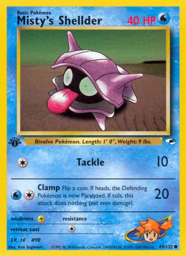Misty's Shellder 89/132, Gym Heroes