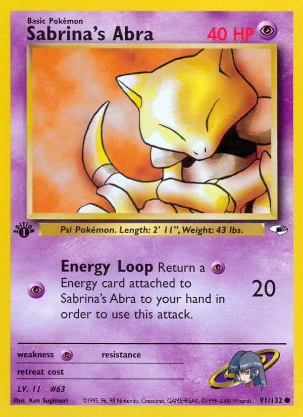 Sabrina's Abra 91/132, Gym Heroes