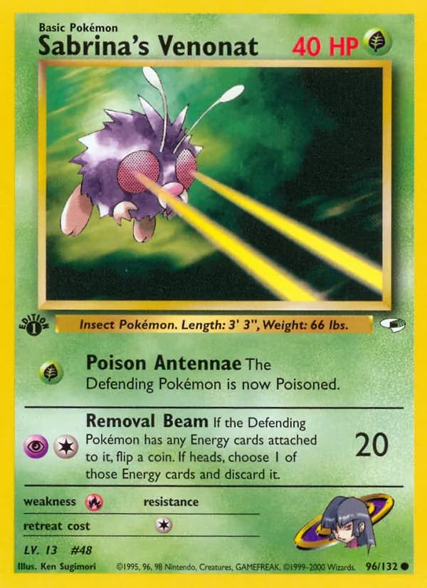 Sabrina's Venonat 96/132, Gym Heroes