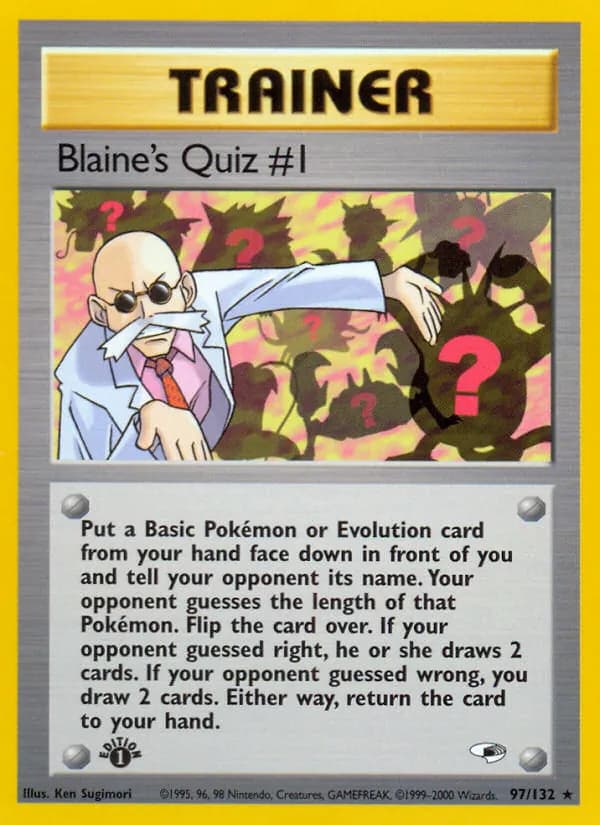 Blaine's Quiz #1 97/132, Gym Heroes