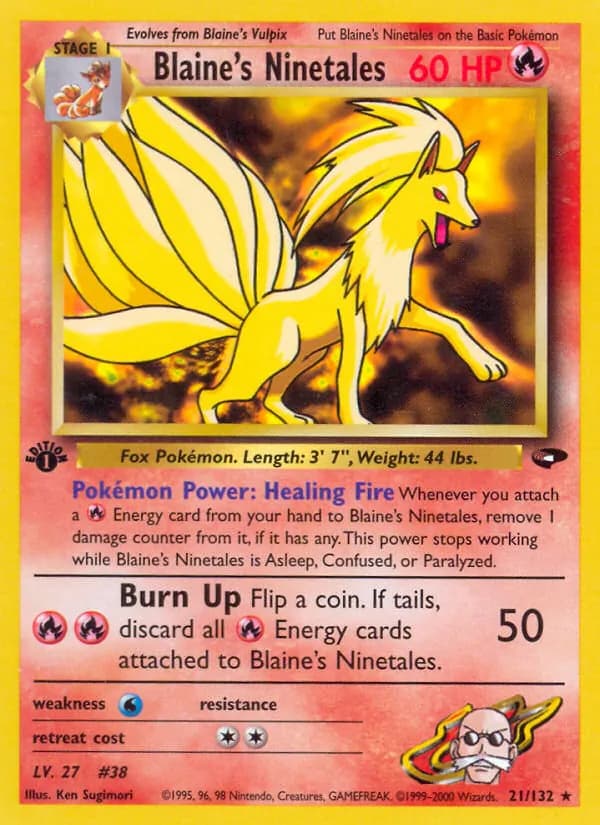 Blaine's Ninetales 21/132, Gym Challenge