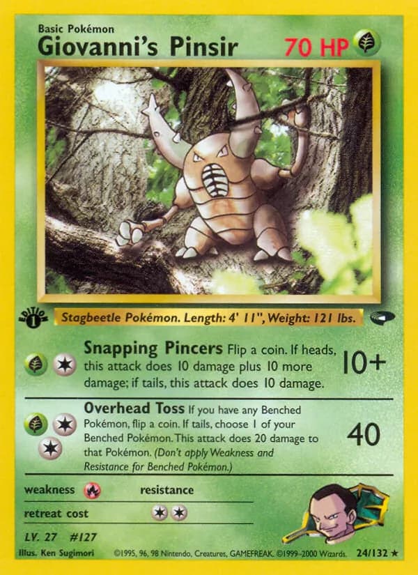 Giovanni's Pinsir 24/132, Gym Challenge
