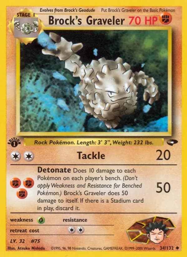 Brock's Graveler 34/132, Gym Challenge