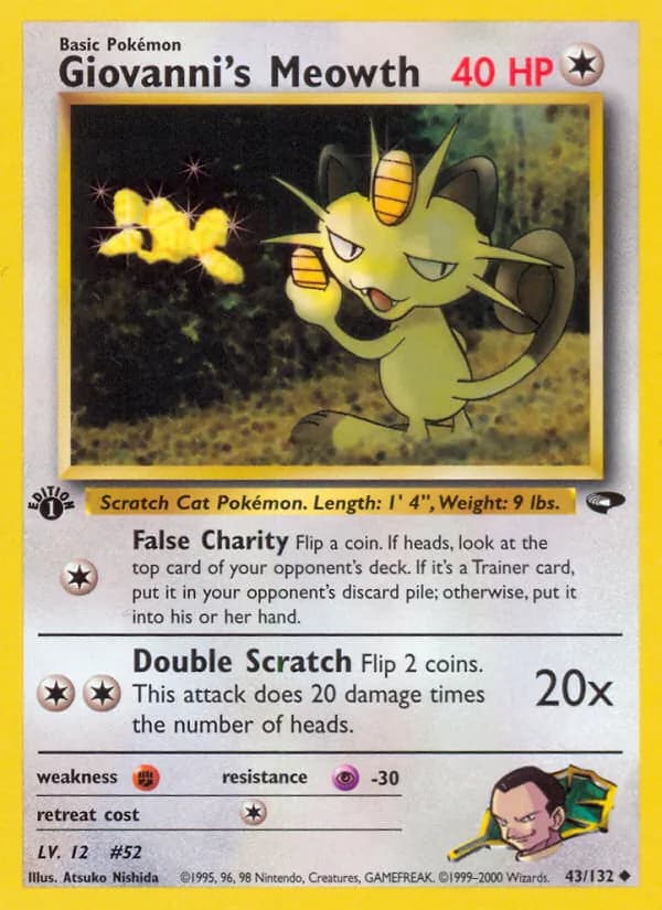 Giovanni's Meowth 43/132, Gym Challenge