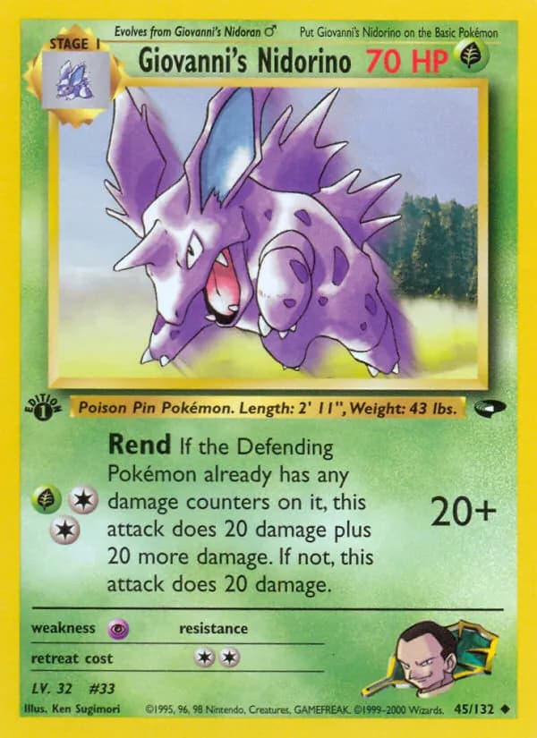 Giovanni's Nidorino 45/132, Gym Challenge