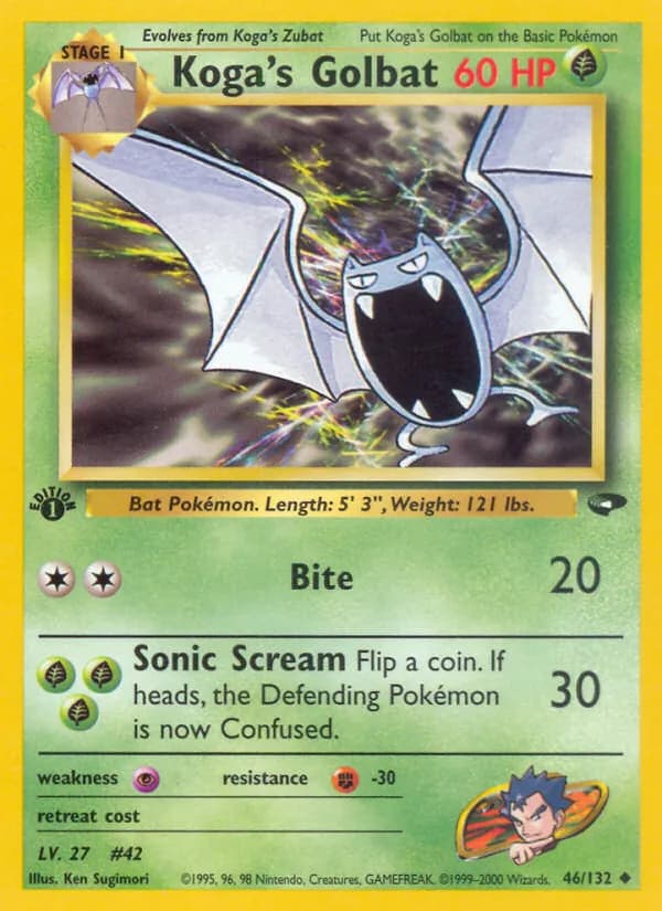 Koga's Golbat 46/132, Gym Challenge