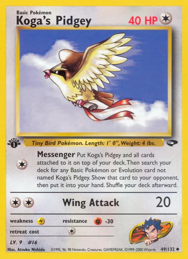Koga's Pidgey 49/132, Gym Challenge