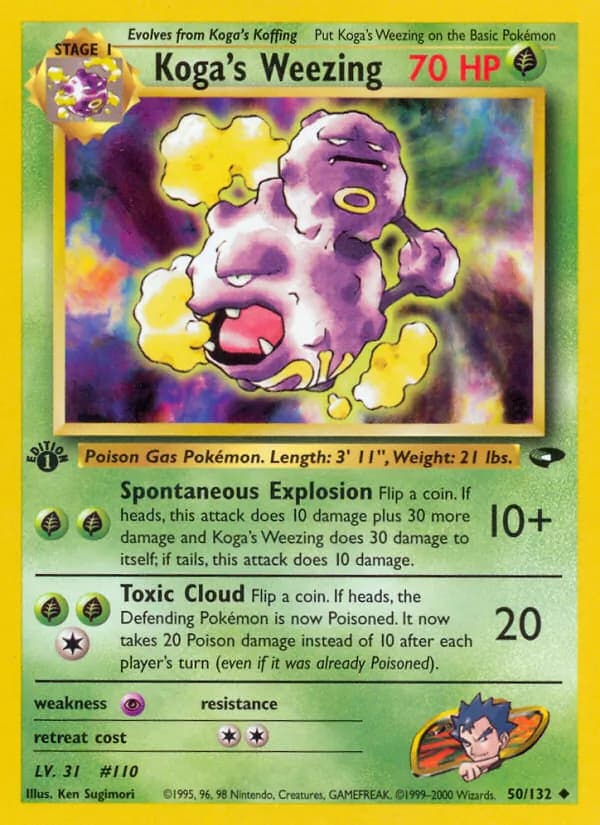 Koga's Weezing 50/132, Gym Challenge