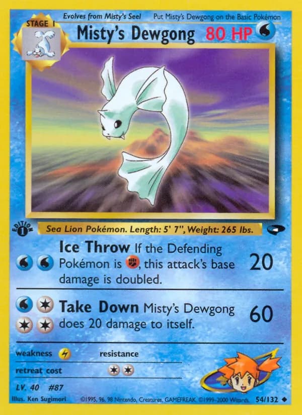 Misty's Dewgong 54/132, Gym Challenge