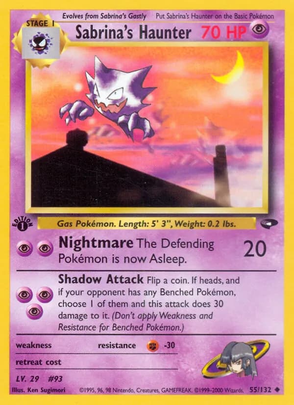 Sabrina's Haunter 55/132, Gym Challenge