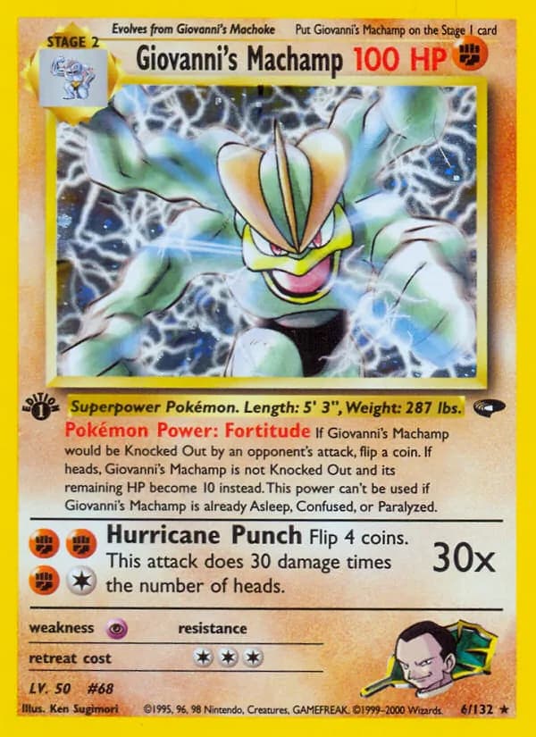 Giovanni's Machamp 6/132, Gym Challenge