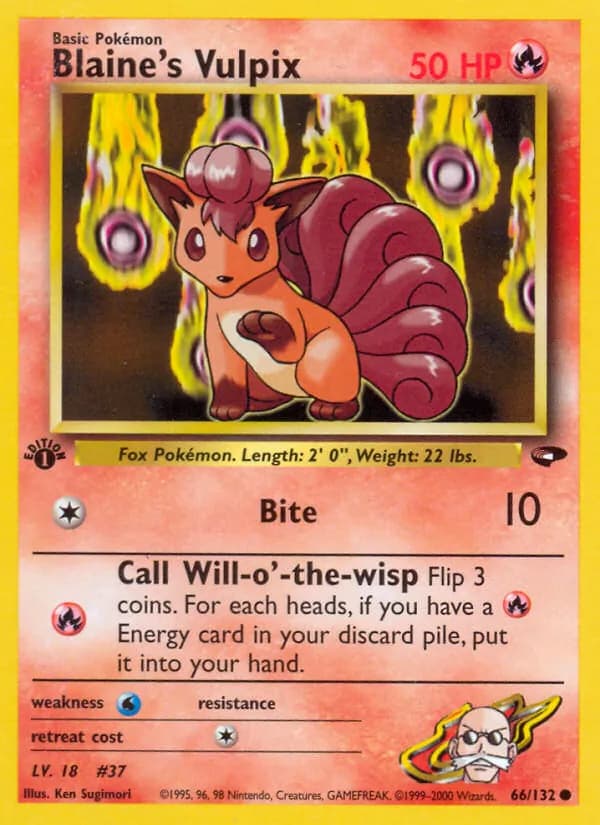 Blaine's Vulpix 66/132, Gym Challenge