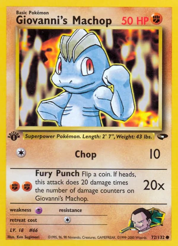 Giovanni's Machop 72/132, Gym Challenge