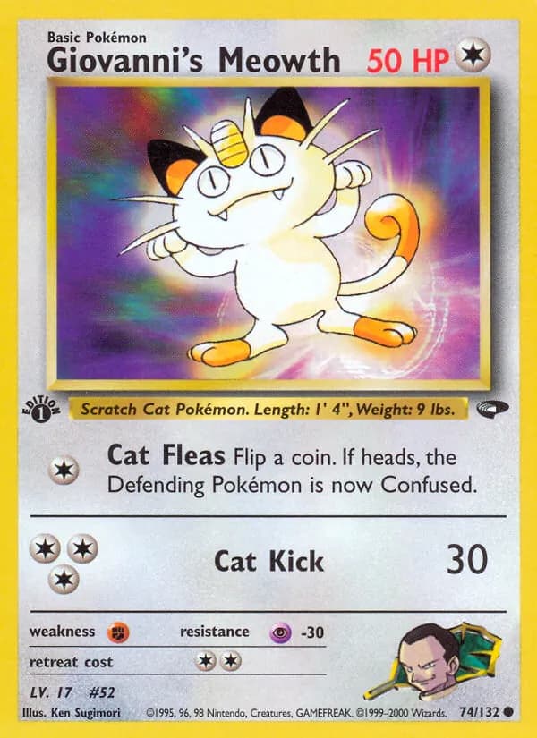 Giovanni's Meowth 74/132, Gym Challenge