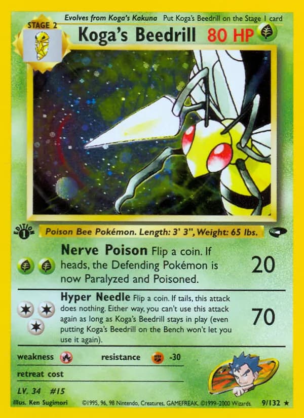 Koga's Beedrill 9/132, Gym Challenge