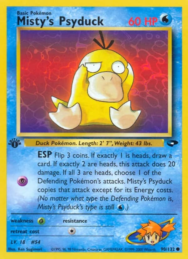 Misty's Psyduck 90/132, Gym Challenge