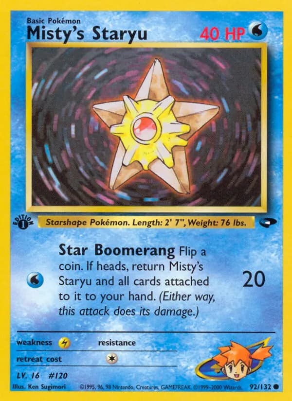 Misty's Staryu 92/132, Gym Challenge
