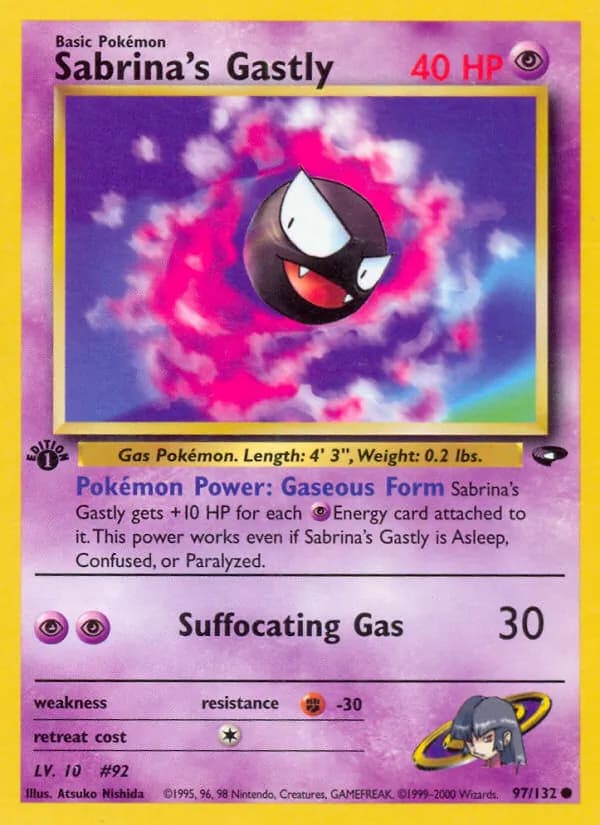 Sabrina's Gastly 97/132, Gym Challenge