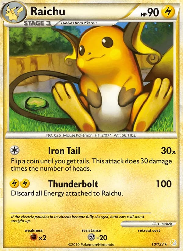 Raichu 10/123, HeartGold SoulSilver