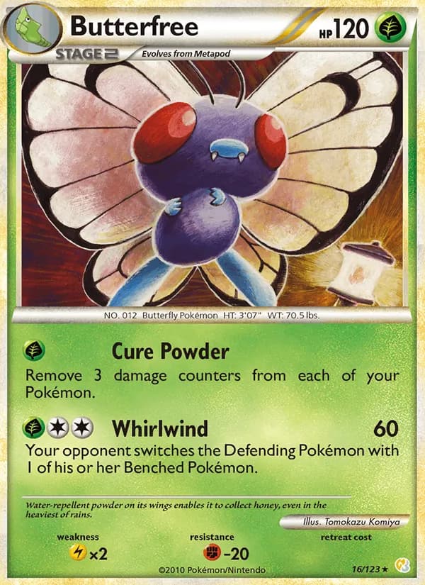 Butterfree 16/123, HeartGold SoulSilver