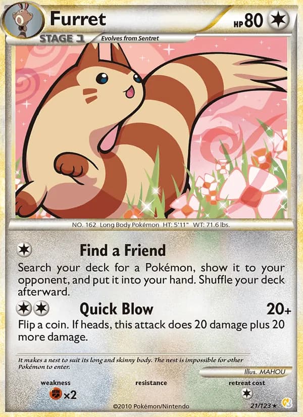 Furret 21/123, HeartGold SoulSilver