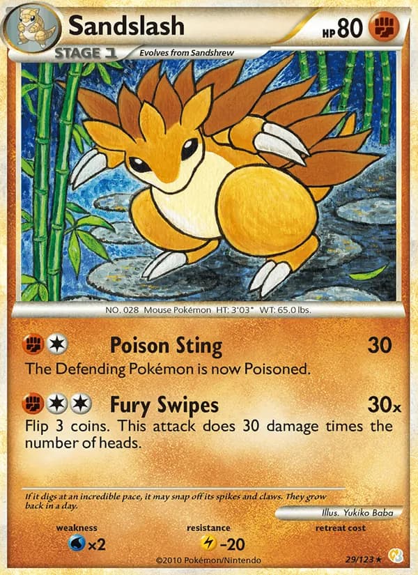 Sandslash 29/123, HeartGold SoulSilver