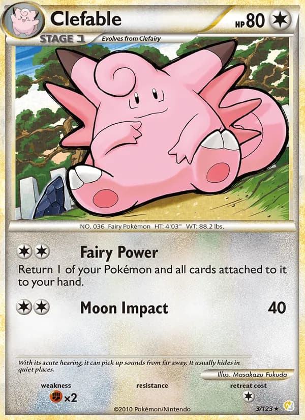 Clefable 3/123, HeartGold SoulSilver