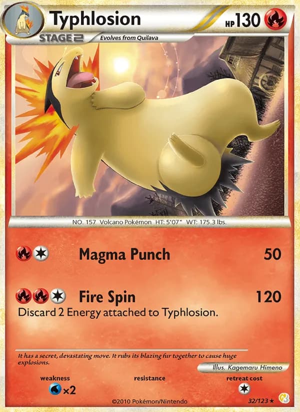 Typhlosion 32/123, HeartGold SoulSilver