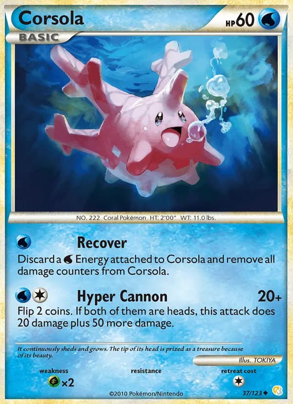 Corsola 37/123, HeartGold SoulSilver