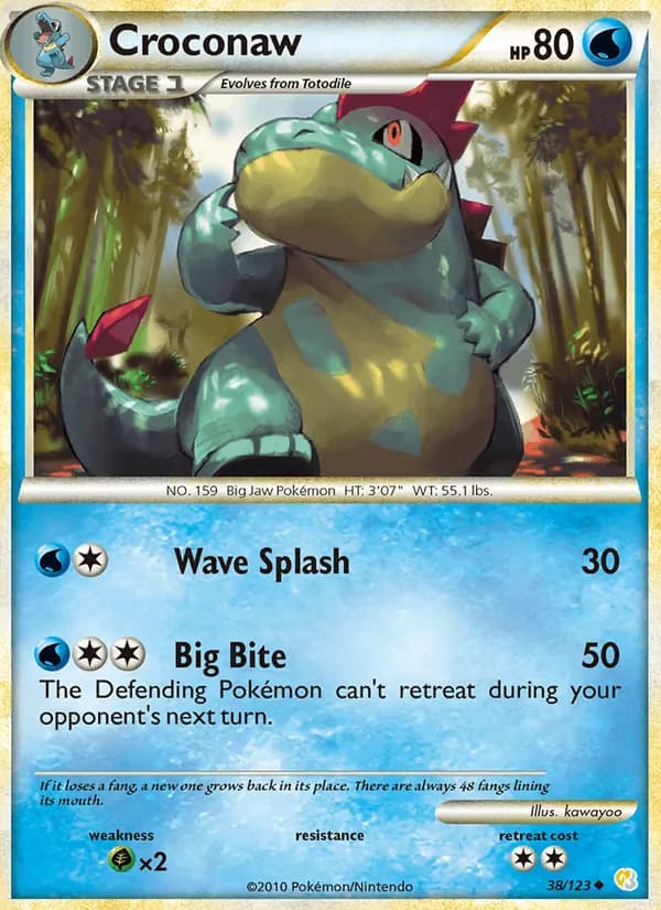 Croconaw 38/123, HeartGold SoulSilver