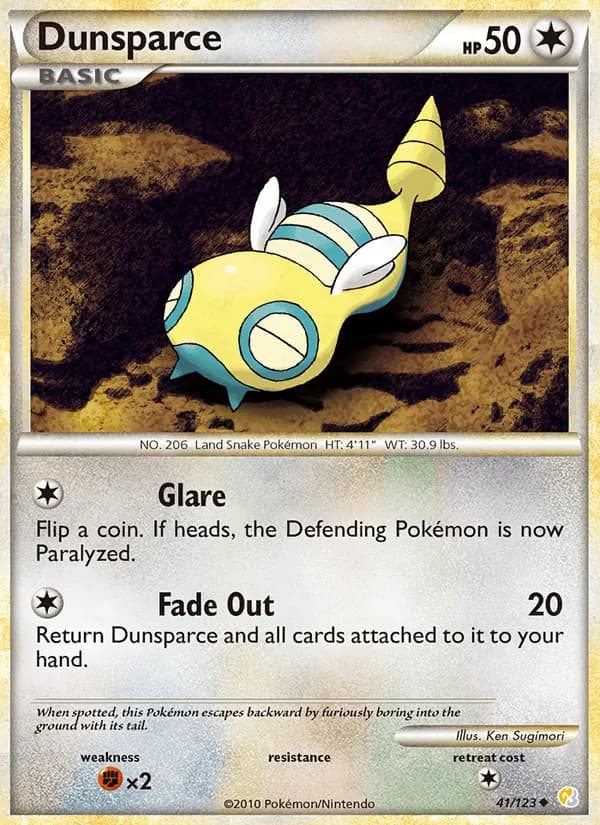 Dunsparce 41/123, HeartGold SoulSilver