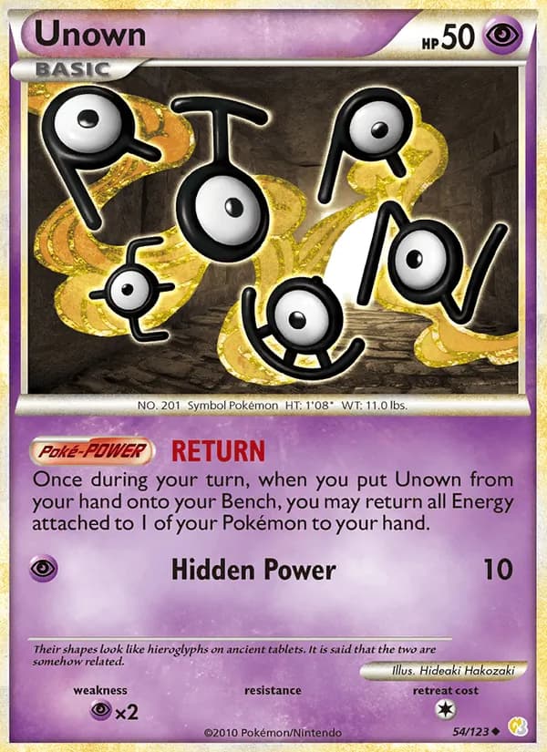 Unown 54/123, HeartGold SoulSilver