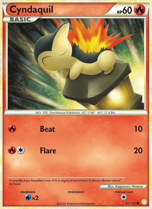 Cyndaquil 61/123, HeartGold SoulSilver