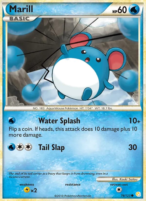 Marill 74/123, HeartGold SoulSilver