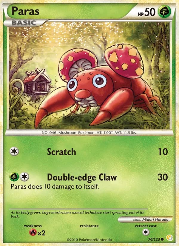 Paras 76/123, HeartGold SoulSilver