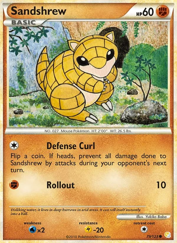 Sandshrew 79/123, HeartGold SoulSilver