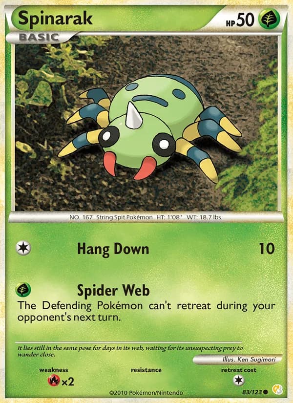 Spinarak 83/123, HeartGold SoulSilver