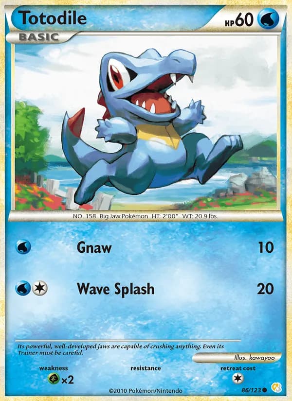 Totodile 86/123, HeartGold SoulSilver