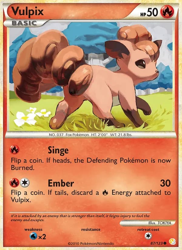 Vulpix 87/123, HeartGold SoulSilver
