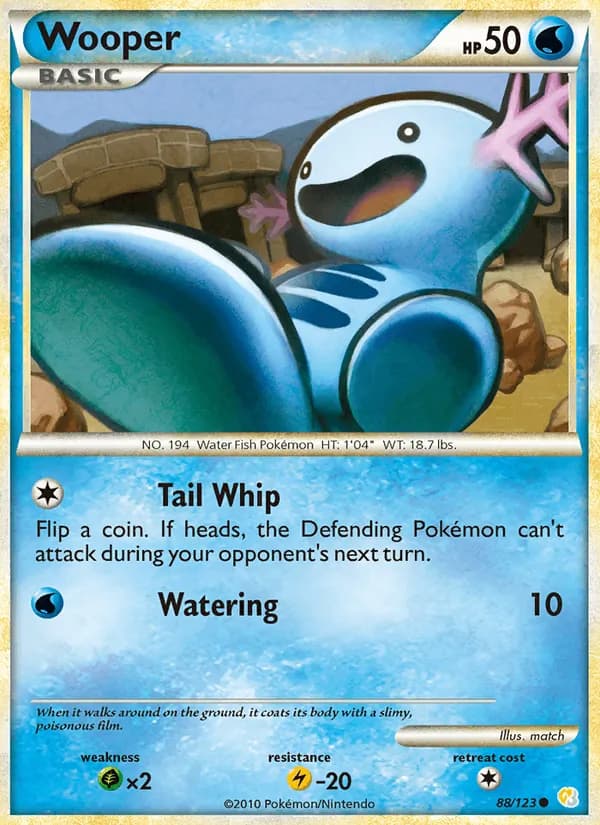 Wooper 88/123, HeartGold SoulSilver