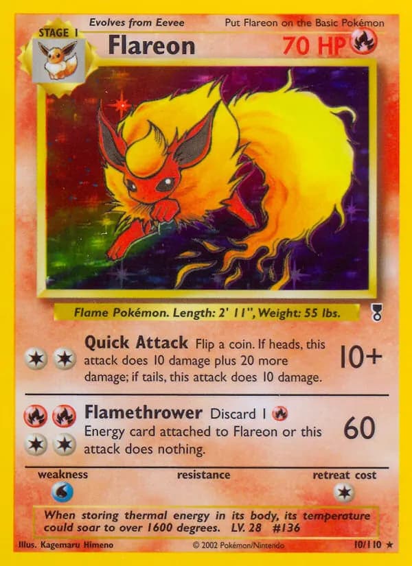 Flareon 10/110, Legendary Collection