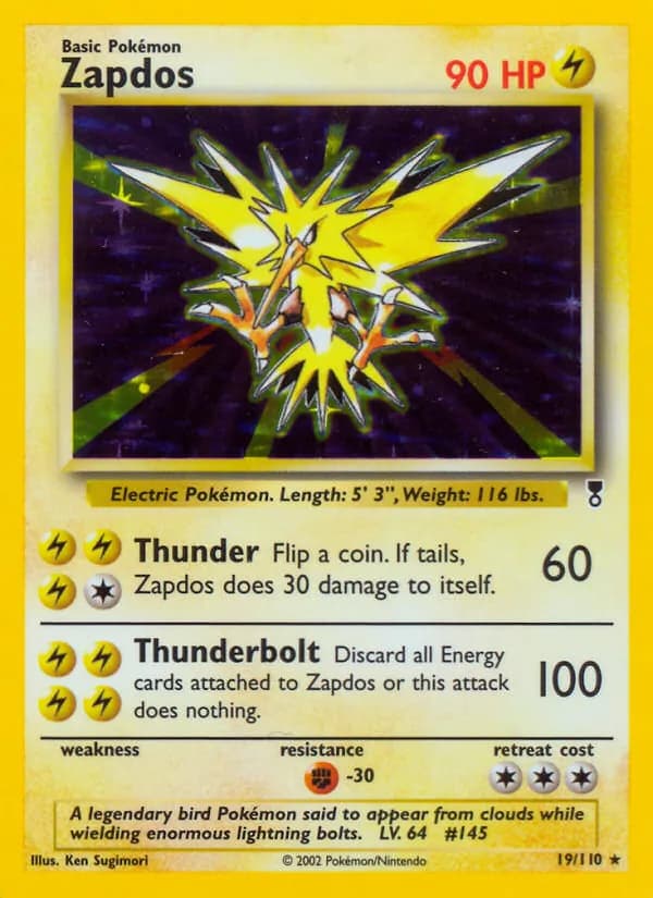 Zapdos 19/110, Legendary Collection