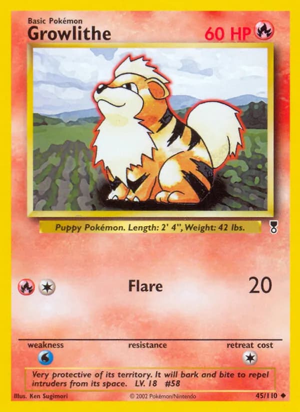 Growlithe 45/110, Legendary Collection