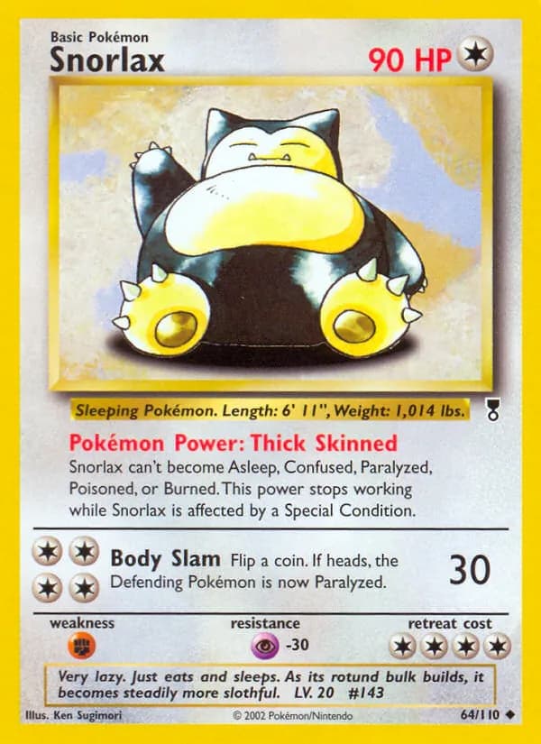 Snorlax 64/110, Legendary Collection