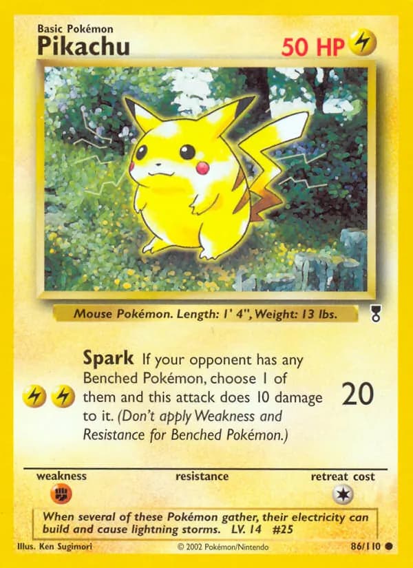 Pikachu 86/110, Legendary Collection