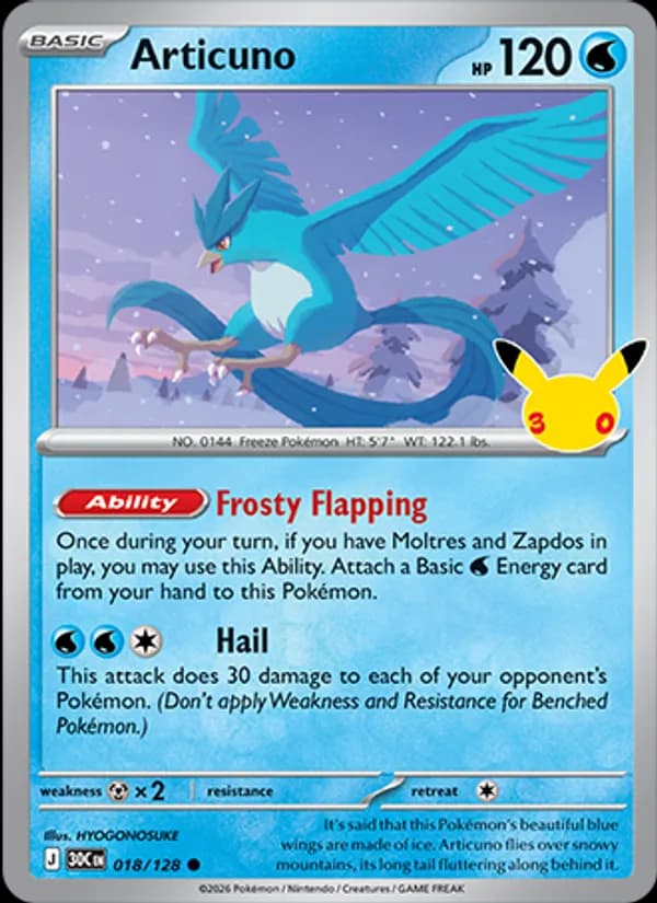 Articuno 018/128, 30th Celebration